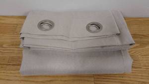 lot 92 image: Set of 2 Loha Linen Window Curtain Panel - Exclusive Home - 54x96