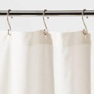 lot 95 image: Velvet Scallop Burnout Glam Shower Curtain Ivory - Threshold - Large