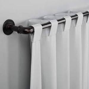 lot 96 image: Sun Zero Cyrus White Polyester Solid 40 in. W x 96 in. L Noise Cancelling Grommet Blackout Curtain