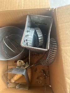 lot 32 image: old cookie cutters and baking items