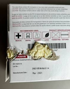 lot 53 image: Powder Free Latex Exam Gloves Size XL