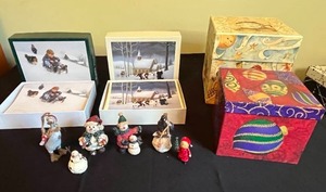lot 174 image: Level 4 - Lot of Seasonal Holiday Figurines and Decorative Boxes