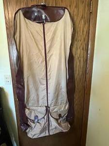 lot 178 image: Level 4 - Vintage Travel Garment Bag with Leather Accents