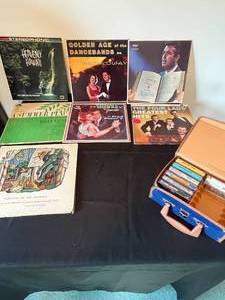 lot 368 image: Level 4 - Vintage Vinyl Records and Cassette Tapes Collection with Carry Case