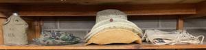 lot 41 image: Level 1- Lot of Military Canteen, Camouflage Hat, Straw Hat, and Canvas Bag
