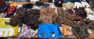 lot 48 image: Level 1 - Lot of Costume Wigs and Accessories