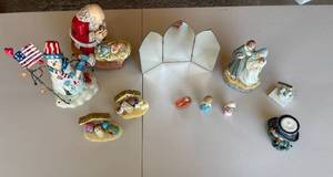 lot 296 image: Garage - Lot of Christmas and Nativity Figurines