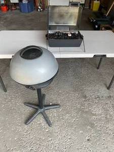 lot 325 image: Garage - Lot of George Foreman Electric Grill and Char-Broil Portable Gas Grill