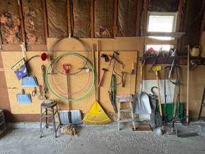 lot 339 image: Garage - Large Lot of Various Yard and Hand Tools