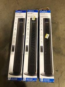 Lot of Lasko Xtra Air 48 in. 4-Speed Tower Fan in Black with Digital Display, Auto Mode, Timer and Remote Control  Customer Returns See Pictures