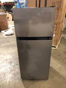Vissani 4.5 cu. ft. 2-Door Mini Refrigerator in Platinum Steel with Freezer  Customer Returns See Pictures