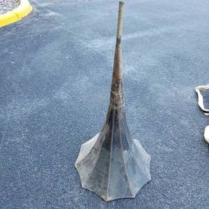 lot 20 image: Gramophone speaker or horn converted for use as a funnel for liquids. Strange and amazing Buy it NOW