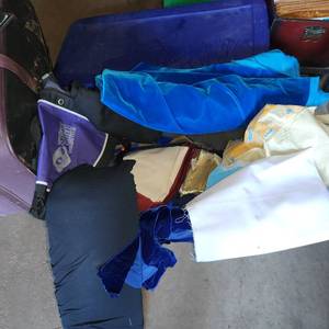 lot 35 image: Various fabric remnants as shown.