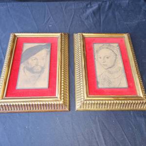 lot 42 image: Henry the VIII and Anne Boleyn portraits