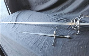 lot 51 image: Italian style Rapier and dagger as shown for stage combat or training.