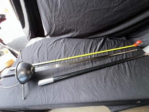 lot 104 image: Stage combat Rapier with cup guard. Reserve set at $100