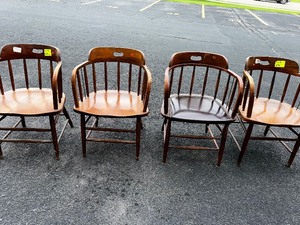 lot 118 image: Four Bentwood chairs as shown