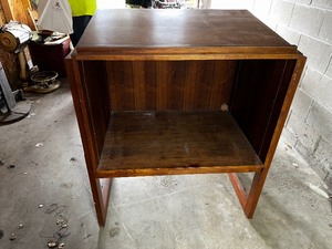 lot 127 image: Vintage Hard Wood Lectern Measuring 37-12 inch by 25-12 inch by 45 inches H