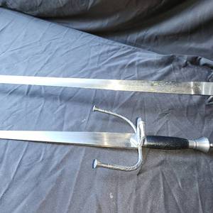 lot 61 image: Italian style Rapier and dagger as shown for stage combat or training. Requires grip rewrap.