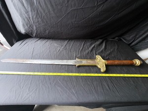 lot 81 image: Wall hanger Fantasy sword.