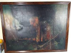 lot 306 image: Oil Painting on Canvas by Elms Moser from Gull Lake area