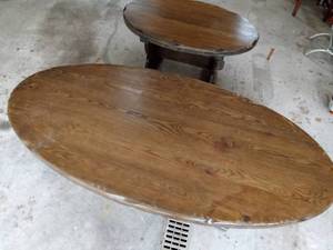 lot 301 image: Oak Coffee & End Table - Very Heavy