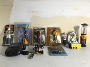 lot 62 image: New LED flashlightlantern, auto portable heater, cell phone adapter kit, radioflashlight and more