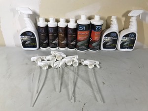 lot 76 image: Box of Ceram X Polish, Aluminum & Polish & Q7 Detailer with Sprayers
