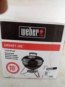lot 271 image: New 14 Smokey Joe Weber charcoal grill in the box
