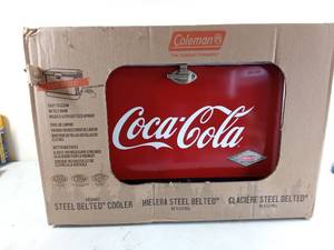 lot 275 image: Coleman Steel Belted Coca-Cola Cooler