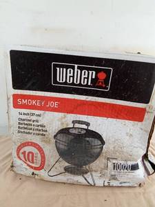 lot 270 image: New 14 Smokey Joe Weber charcoal grill in the box