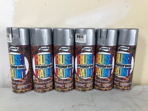 lot 99 image: Box of 6 New Rustproofing Paint (Spray Cans)