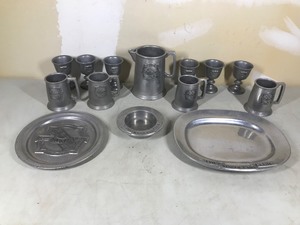 lot 335 image: The Masquers Club Pewter set made by Witor USA  pa