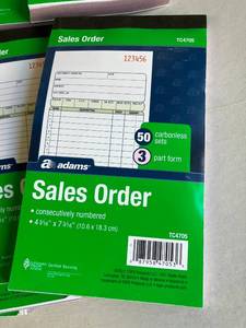 Sales Order Books
