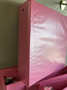 Pink 3-Inch Binders