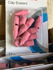 Pink Pencil Cap Erasers