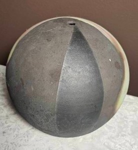 lot 62 image: Raku Studio Art Pottery Sphere Vase signed Andrew Bergads