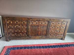 lot 1 image: Gorgeous Asian Chinoiserie Apothecary Chest Server