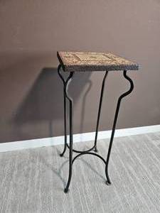 lot 203 image: Steel Frame Mosaic Tile Plantstand