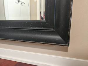 lot 13 image: Tall Matte Black Dressing Mirror