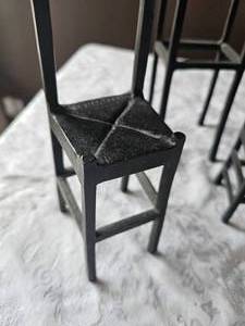 lot 121 image: Folksy Ladder Chairs Dcor Sculptures
