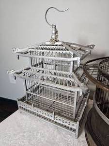lot 207 image: Charming Vintage Bird Cages