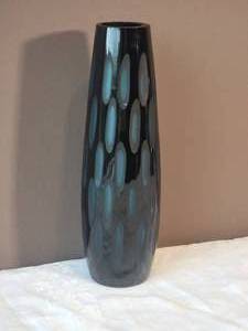 lot 26M image: Mysterious Fine Studio Art Glass Vase - Midnight Blues