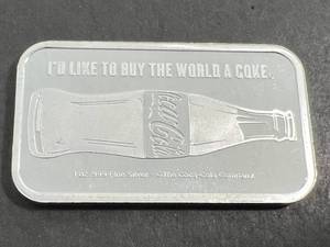 1 TROY OZ .999 FINE SILVER COCA COLA BAR