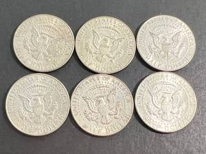 GROUP OF 6 US 40% KENNEDY HALF DOLLARS