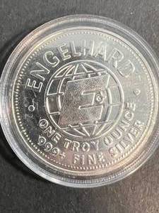 1 TROY OZ .999 FINE SILVER 1982 ENGELHARD PROSPECTOR ROUND IN AIRTITE