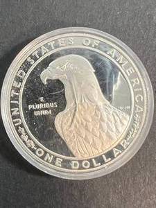 1983 US PROOF OLYMPIC COMMEM SILVER DOLLAR IN AIRTITE