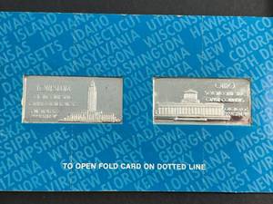 2 TROY OZ .999 FINE SILVER THE OFFICIAL INGOTS OF THE US