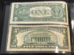 WORLD RESERVE MONETARY EXCHANGE $1 AND $5 BLUE SEAL SILVER CERTIFICATES