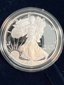 1994 PROOF AMERICAN SILVER EAGLE IN ORIGINAL MINT PACKAGING
